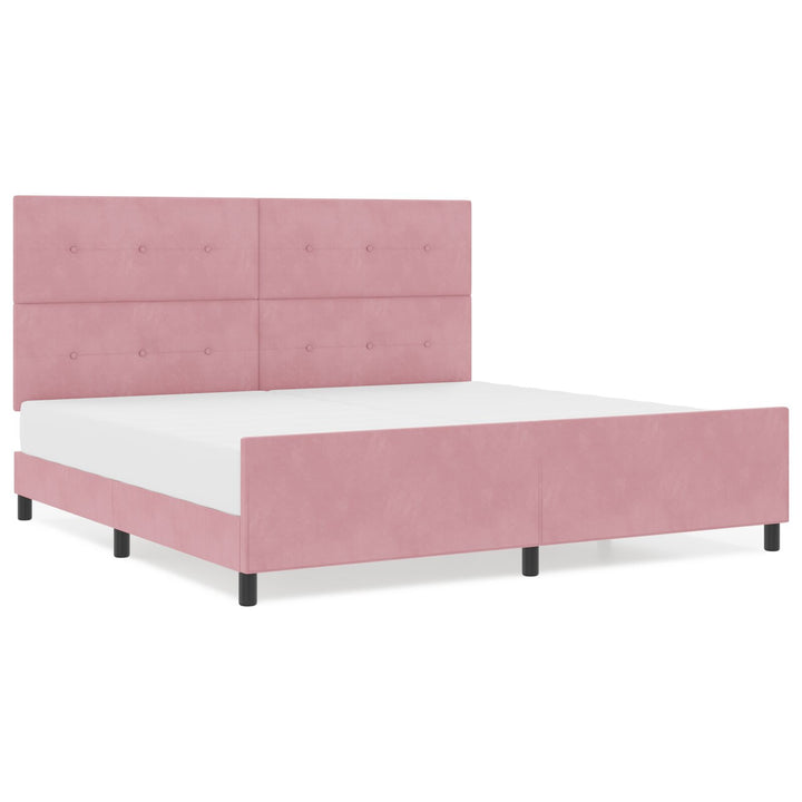 Sengestel Pink 200x200 cm Fløjl