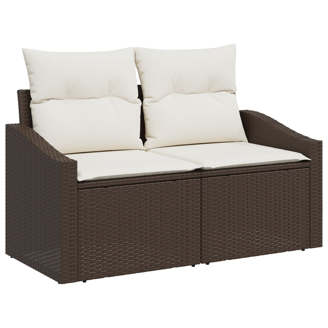 Havesofa Sæt 6 Deler Brun Poly Rattan Havesofa Sæt Rektangulær