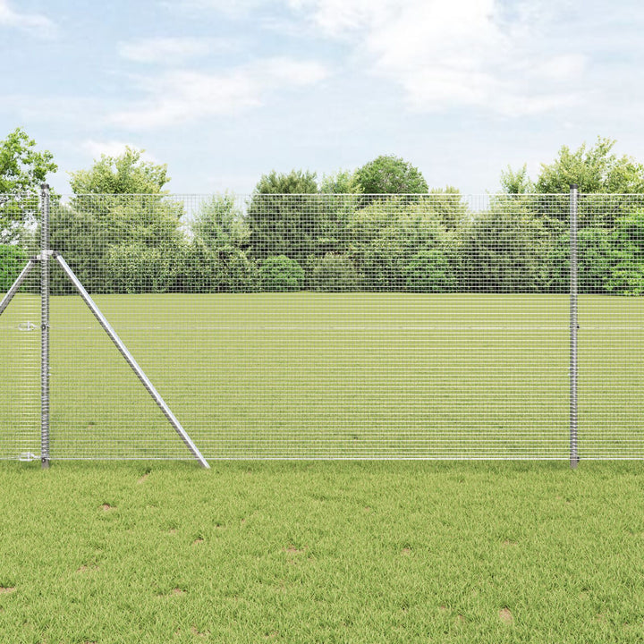 Veldet Trådhegn med 13 Stolper 1.4x50 m Galvaniseret Stål