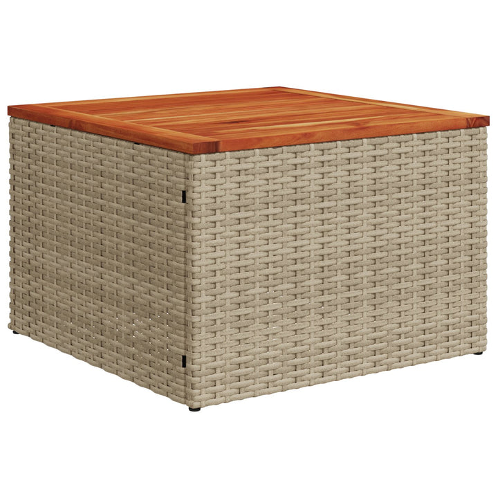 10 dele have sofa sæt med puder beige polyrattan akacietræ