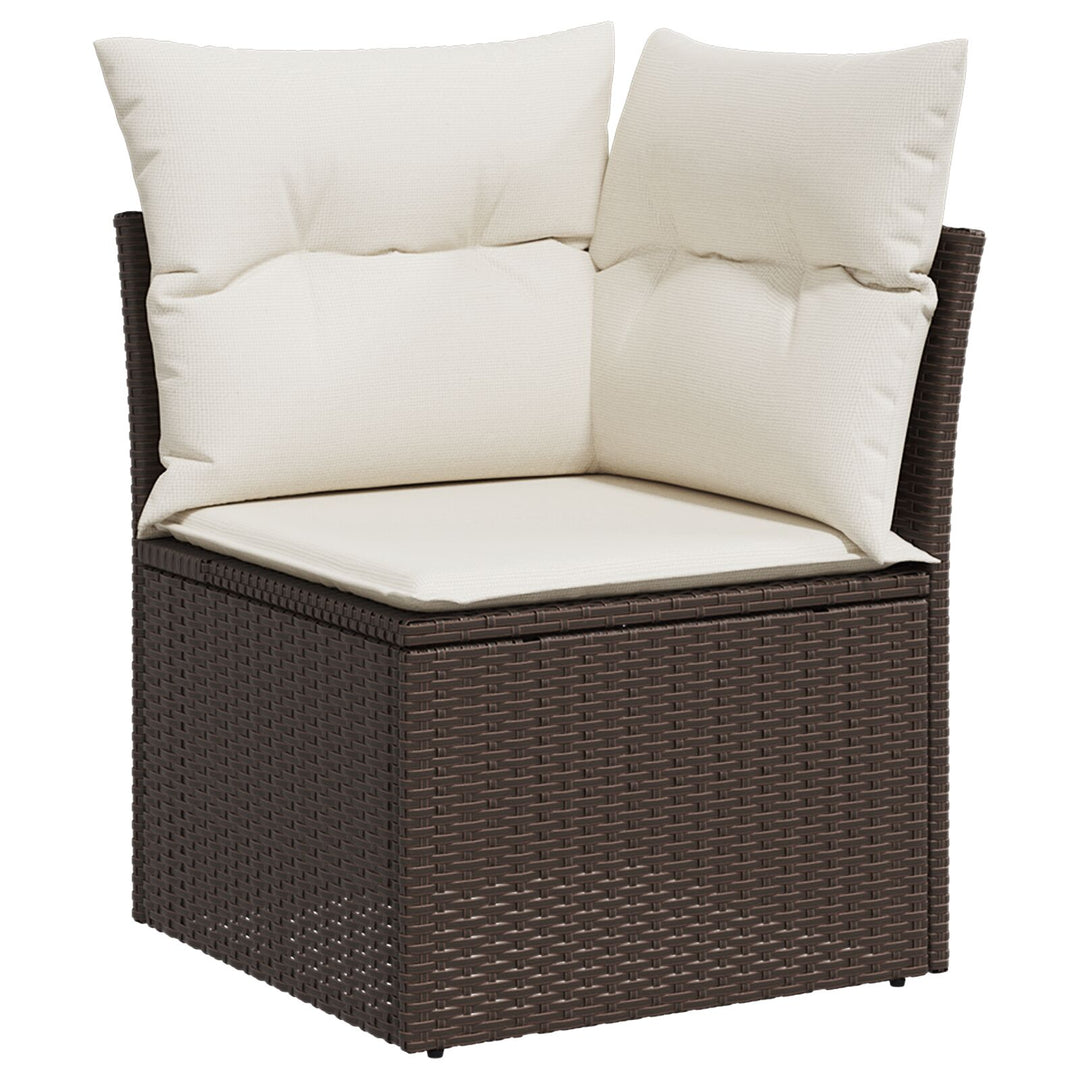 10 Stykker Have Sofa Sæt med Puder Grå Polyrattan