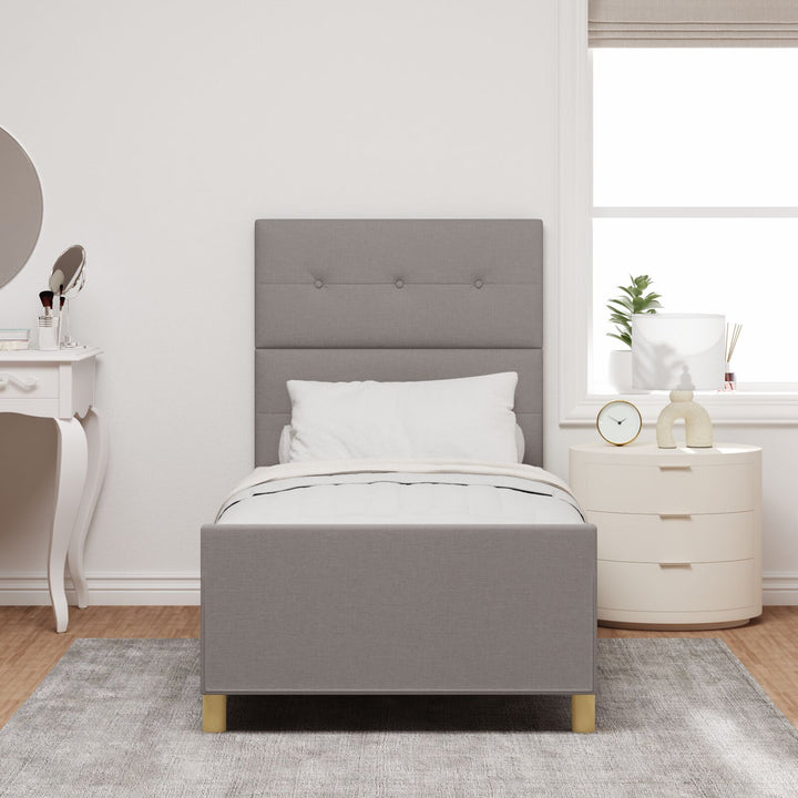 Taupe Sengestel 100x200 cm i Stof