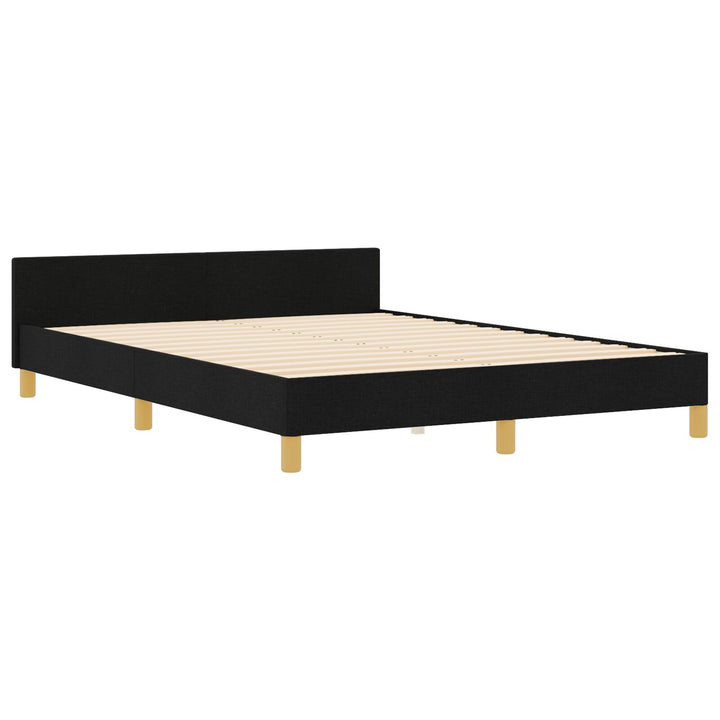 Sengestel Sort 140x190 cm Stof