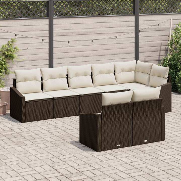 Have Sofa Sæt 8-Deles Sæt Creme, Brun