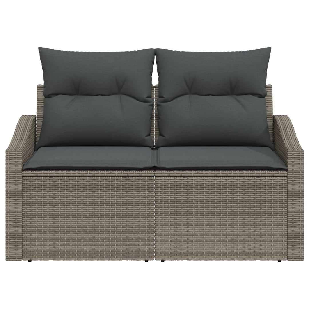 2-personers have sofa med puder Grå poly rattan