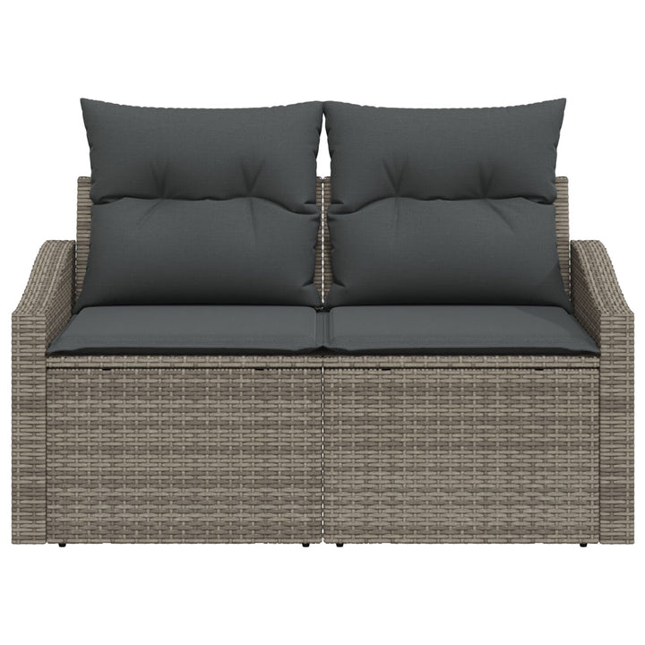 2-personers have sofa med puder Grå poly rattan