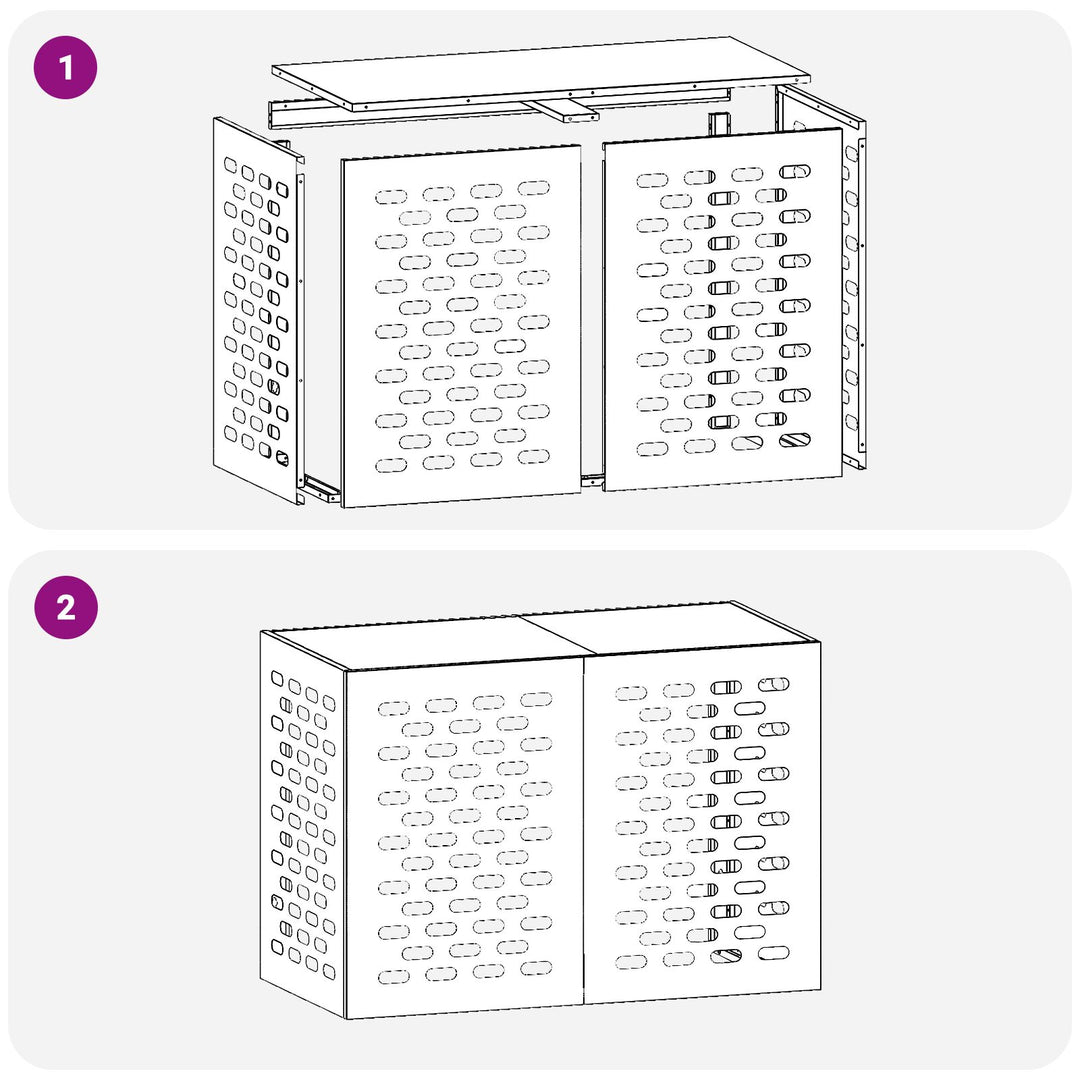 aircondition cover sort 100x50x70 cm