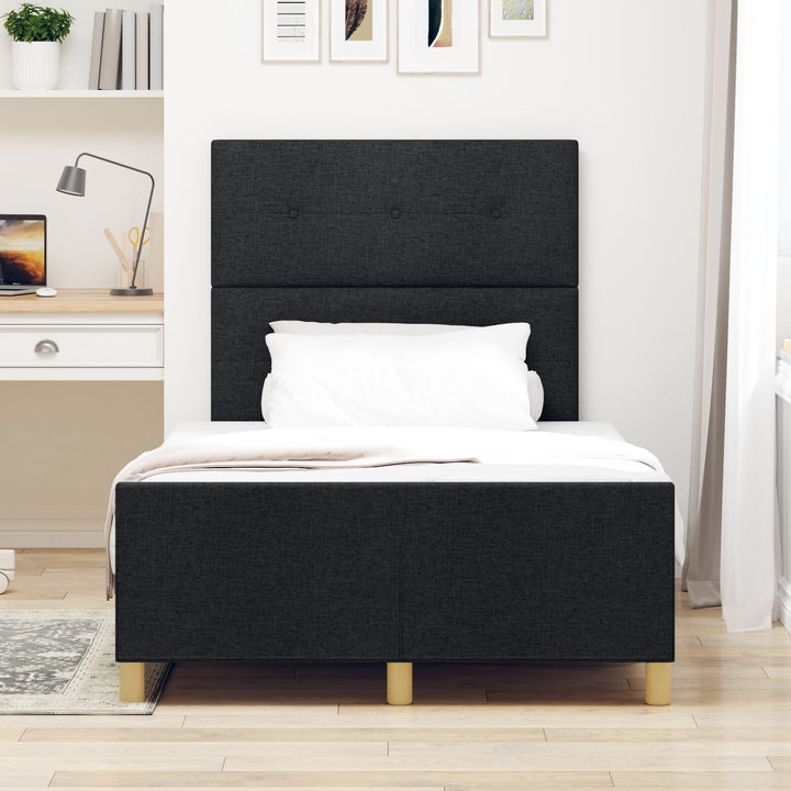 Sengestel Sort 120x190 cm Stof