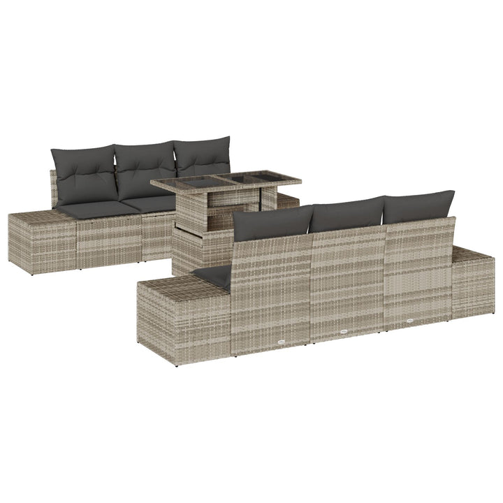 Have Sofa Sæt Sæt af 7 Beige PE rattan Udendørs Bord