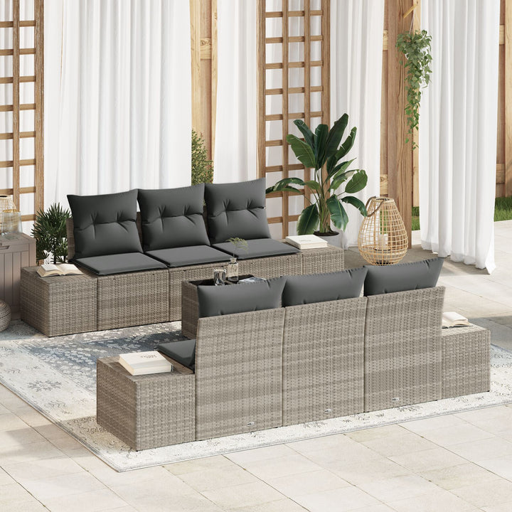 Have Sofa Set Sæt af 7 Lysegrå, Mørkegrå