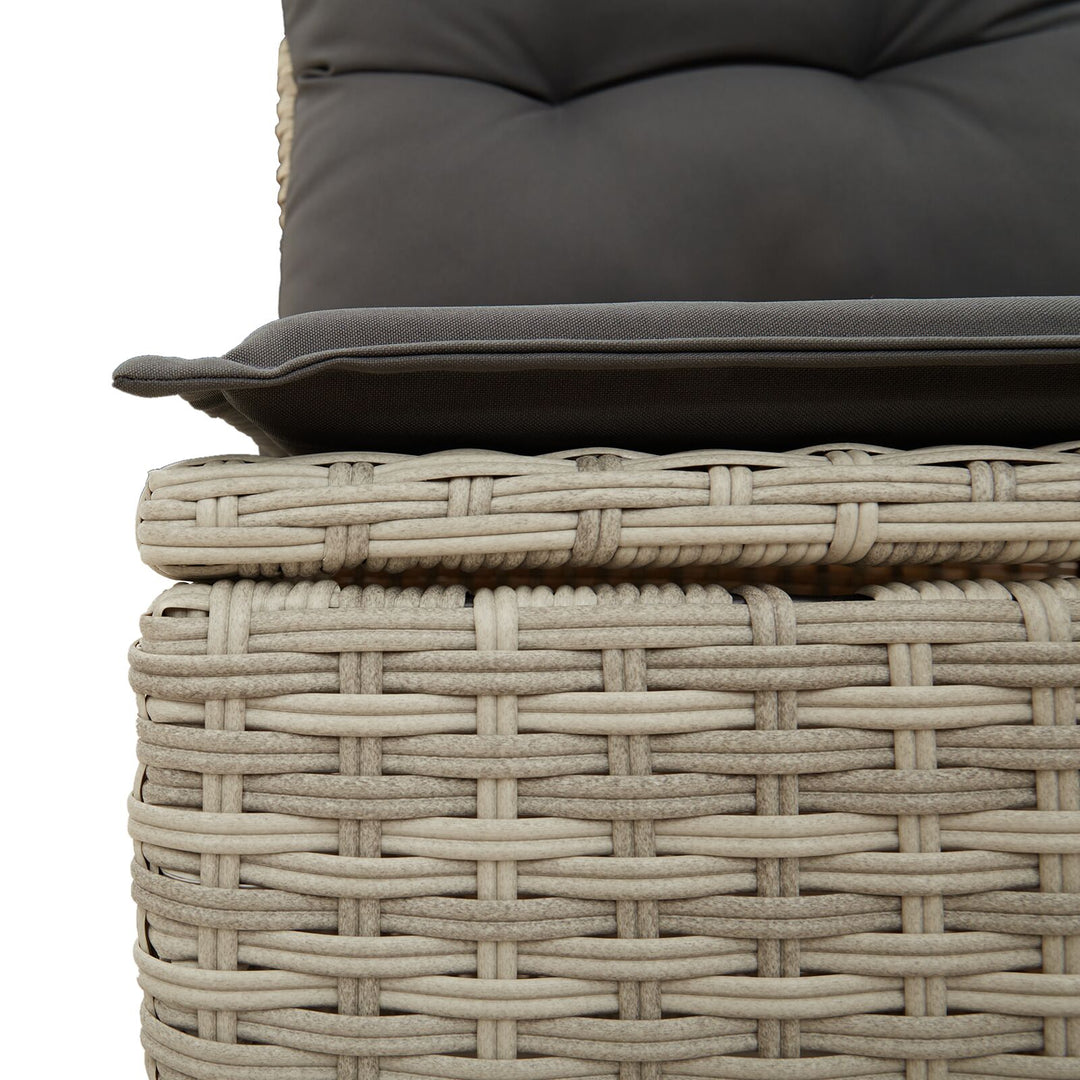 Havens Sofa Sæt 4-dele Beige, Sort Rattan Hjørnesofa