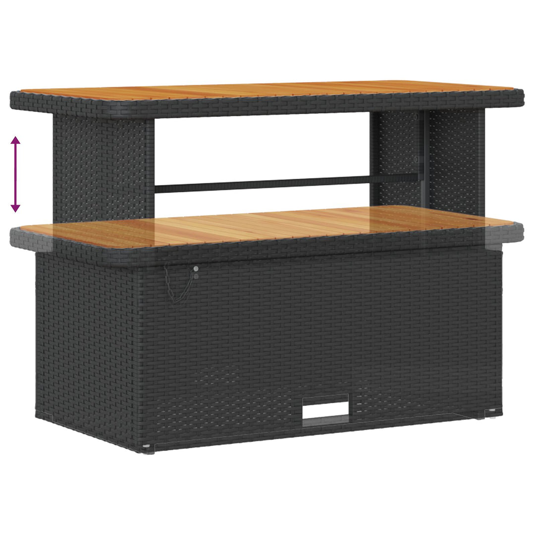 13-delt havesofa sæt med puder Sort Poly Rattan Acacia, vidaXL 2-personers havesofa med opbevaring & puder Sort Poly Rattan, vidaXL 4-delt have spise sæt med puder Sort Poly Rattan Acacia