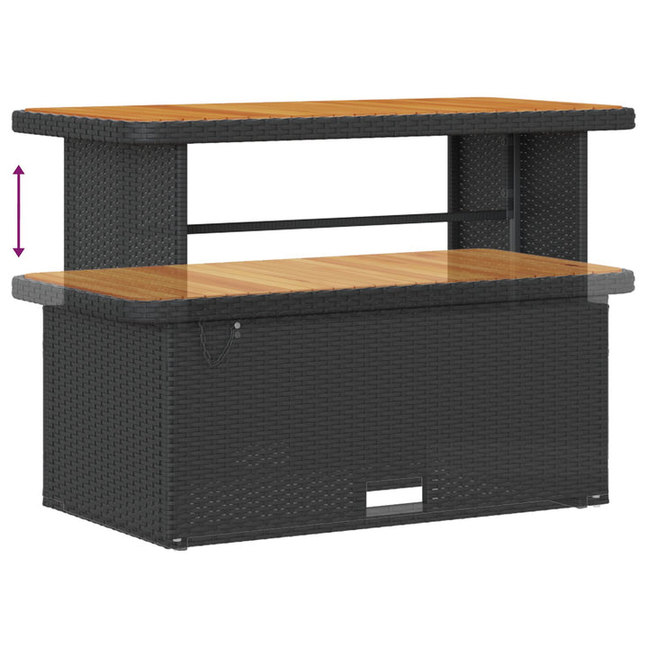 13-delt havesofa sæt med puder Sort Poly Rattan Acacia, vidaXL 2-personers havesofa med opbevaring & puder Sort Poly Rattan, vidaXL 4-delt have spise sæt med puder Sort Poly Rattan Acacia