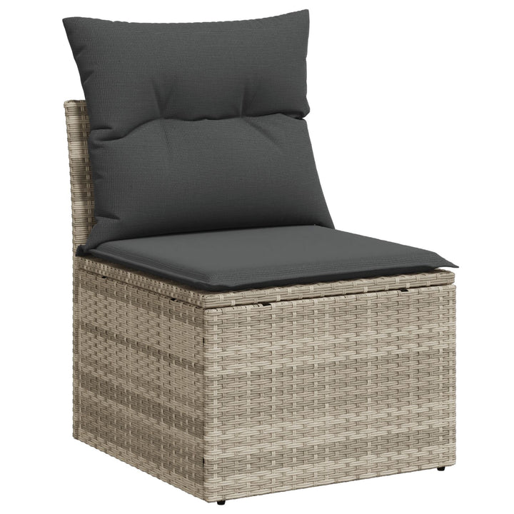 Have Sofa Sæt Sæt af 7 Brun, Grå Rattan, Polyester Have Sofa Sæt