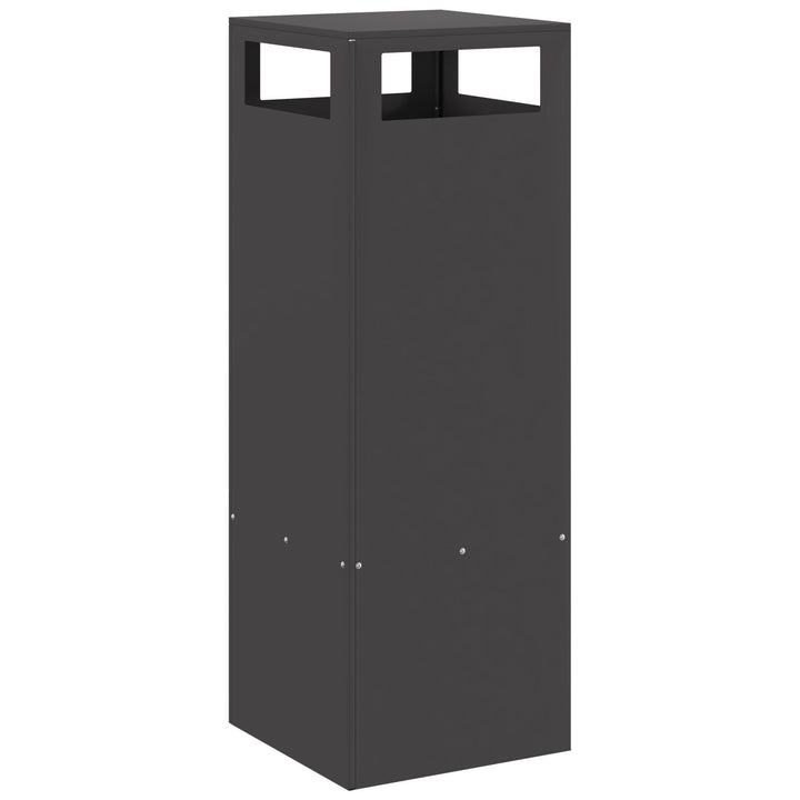 Fyrfadslys Fyrretræ Sort 35x35x100 cm Stål