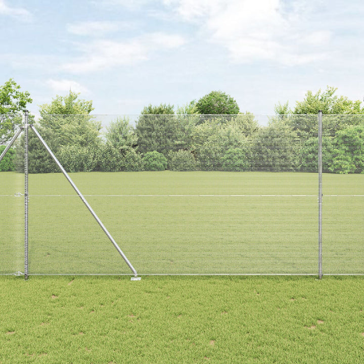 Svejsede Trådgærde med 13 Spike Posts 1,5x50 m Galvaniseret Stål