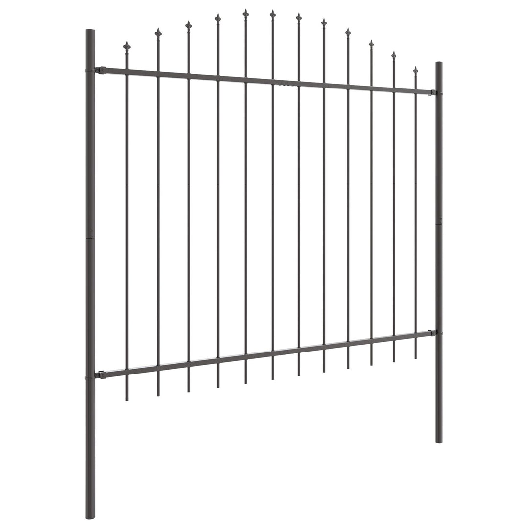 Havehegn med Bue Top Grå 13,6x1,25 m Stål