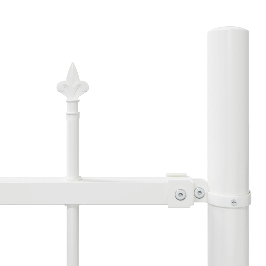 Havehegn med Bue Top - Hvid, 3,4x1 m, Stål