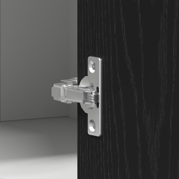 Hængende Hjørneskab - Sort Eg - 57x57x60 cm - Fremstillet af Konstrueret Træ
