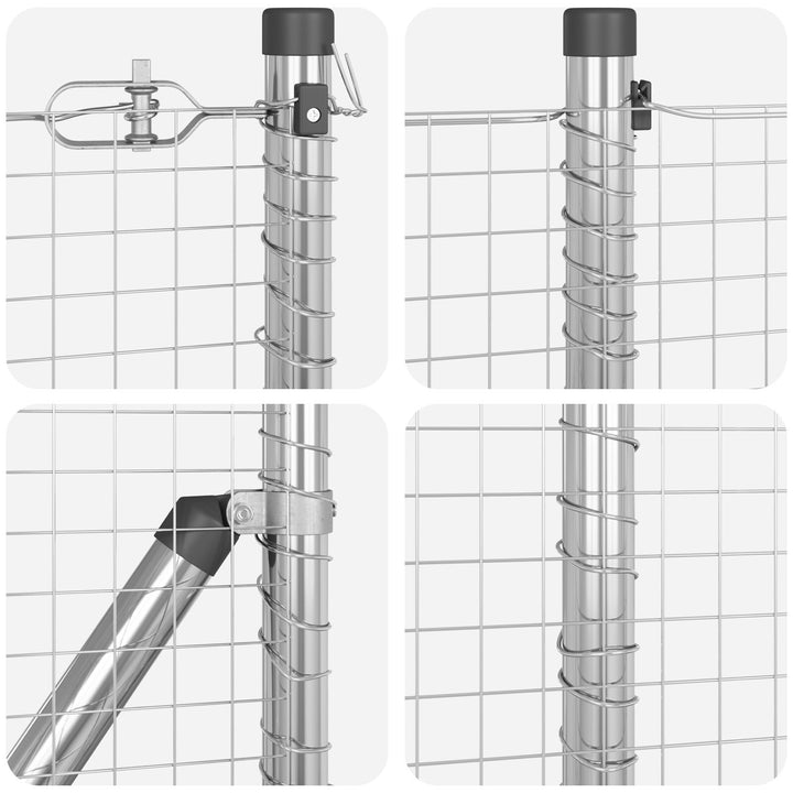 Vævet Trådhegn med 13 Spidser 0.4x25 m Galvaniseret Stål