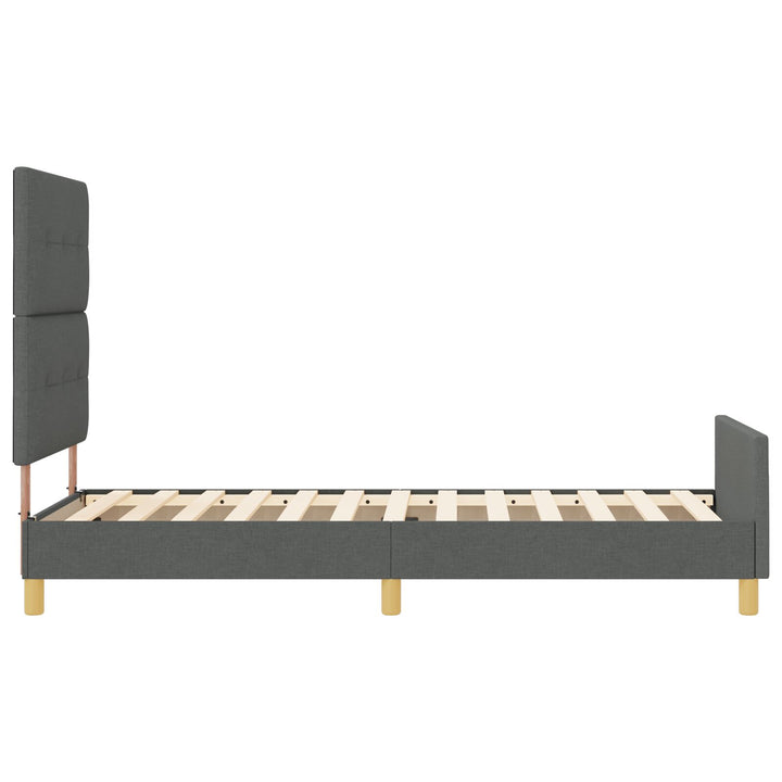 sengestel mørkegrå 80x200 cm stof