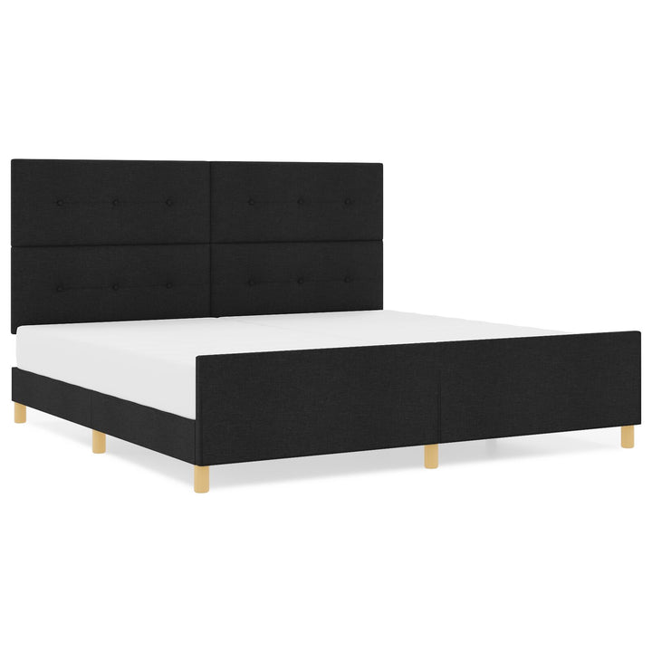 Sengestel Sort 200x200 cm Stof