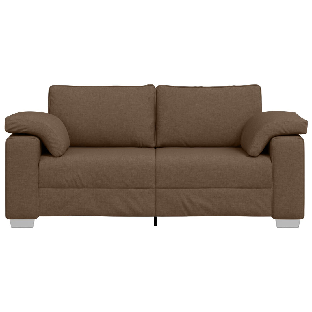 Sofa Brun Polyester Medium Aftagelige betræk 3-personers sofa