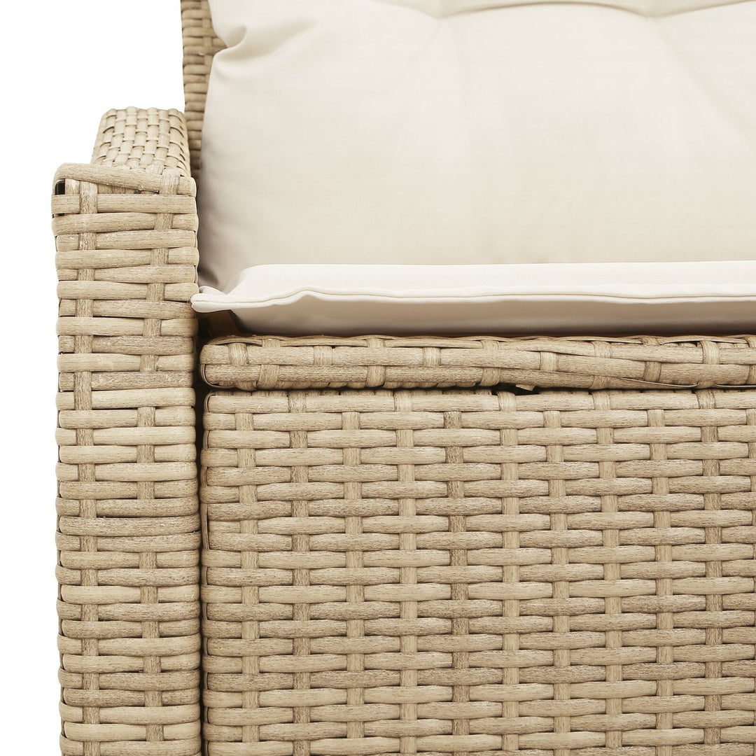 2-personers have-sofa med opbevaring og puder Beige Poly Rattan