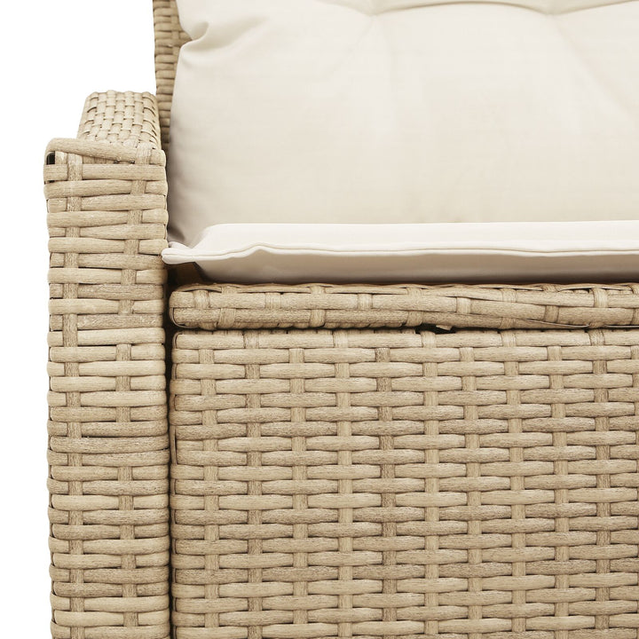 2-personers have-sofa med opbevaring og puder Beige Poly Rattan