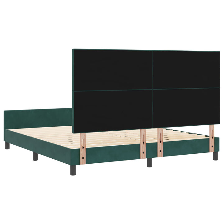 Sengestel Mørkegrøn 180x200 cm Velour