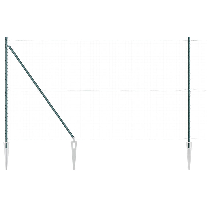 Hegnspæle med Pind 7 stk Ø32 mm 170 cm Galvaniseret Stål