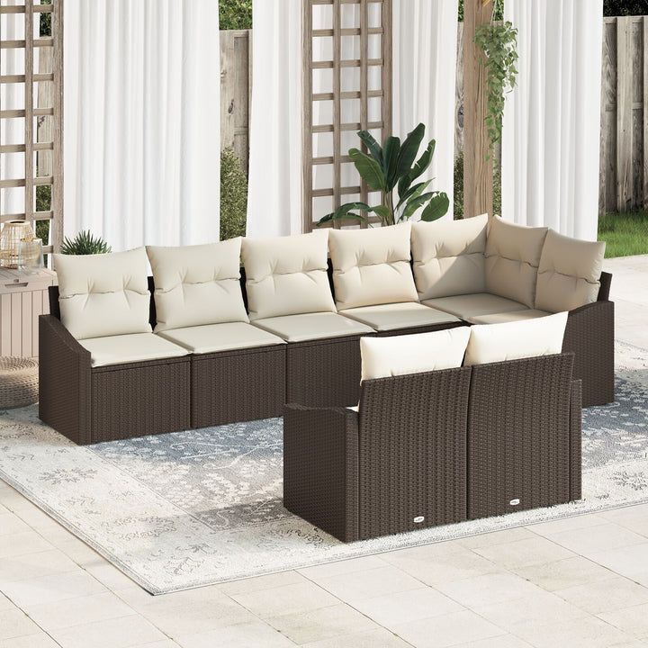 Have Sofa Sæt 8-Deles Sæt Creme, Brun