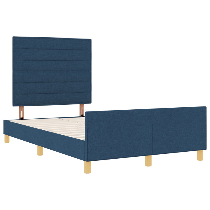 Sengestel Blå Stof 120 x 190 cm Sengestel Rektangulær Moderne