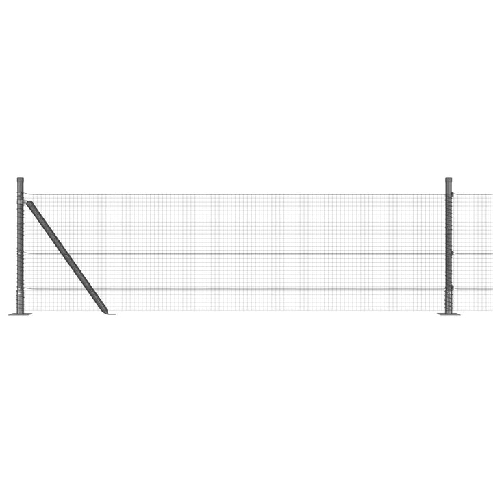 Grå Hækkepostsæt Sæt af 2 Grå Metal 25 x 0,5 m Robust