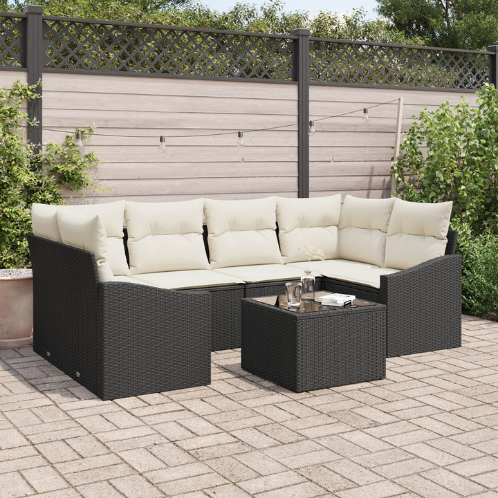 Have Sofa Sæt Sæt af 7 Sort og Creme