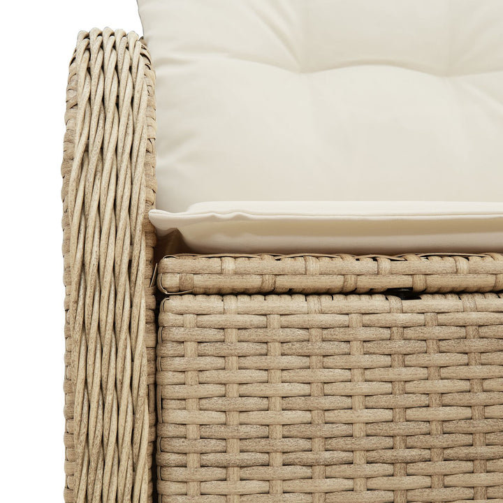 2-personers have sofa med opbevaring og puder Beige poly rattan