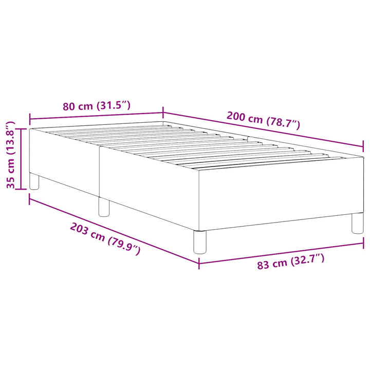 Sengestel Creme 80x200 cm Corduroy Stof