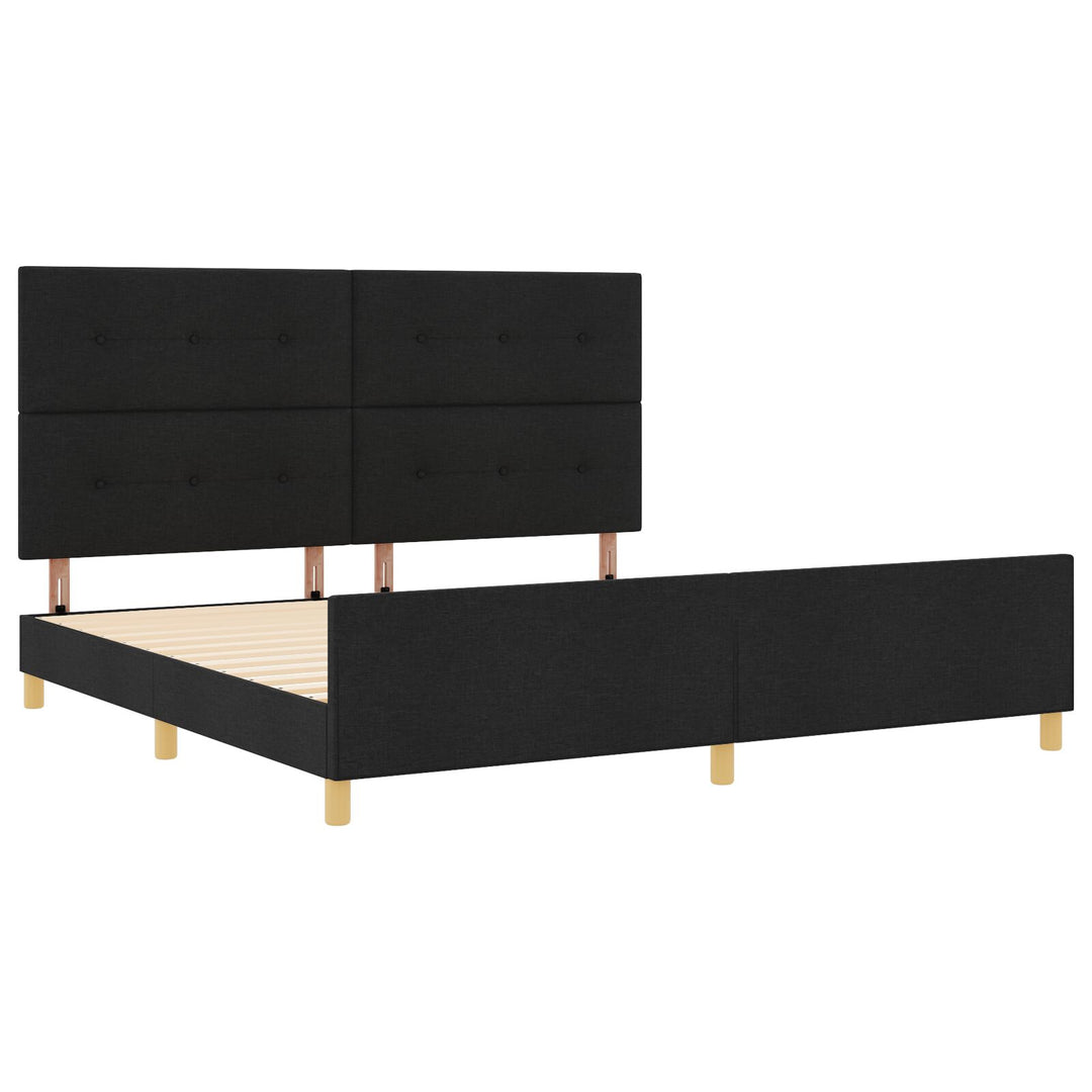 Sengestel Sort 200x200 cm Stof