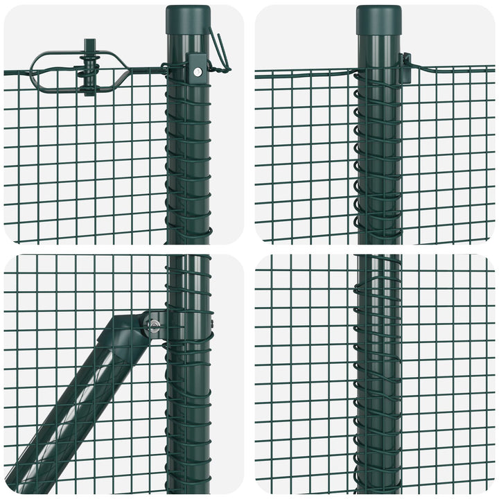 Welded Wire Fence med 13 Pæle Grøn 0.8x25 m Stål