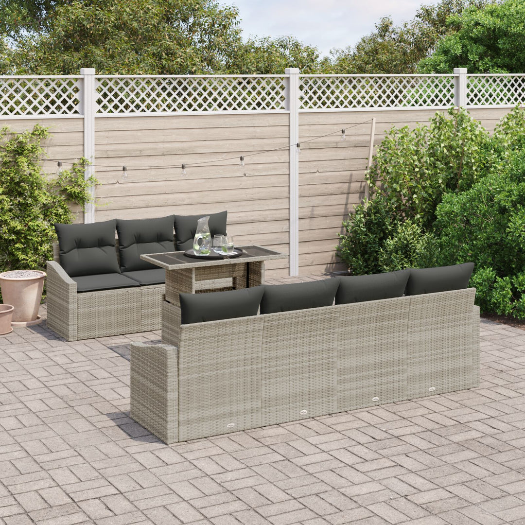 Have Sofa Sæt 8 Deler Naturlig Rattan Syntetisk Rattan