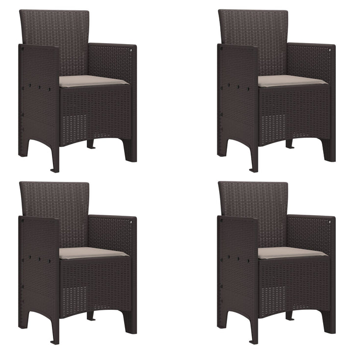 5 Dages Have Spisebord med Puder Brun Polyrattan
