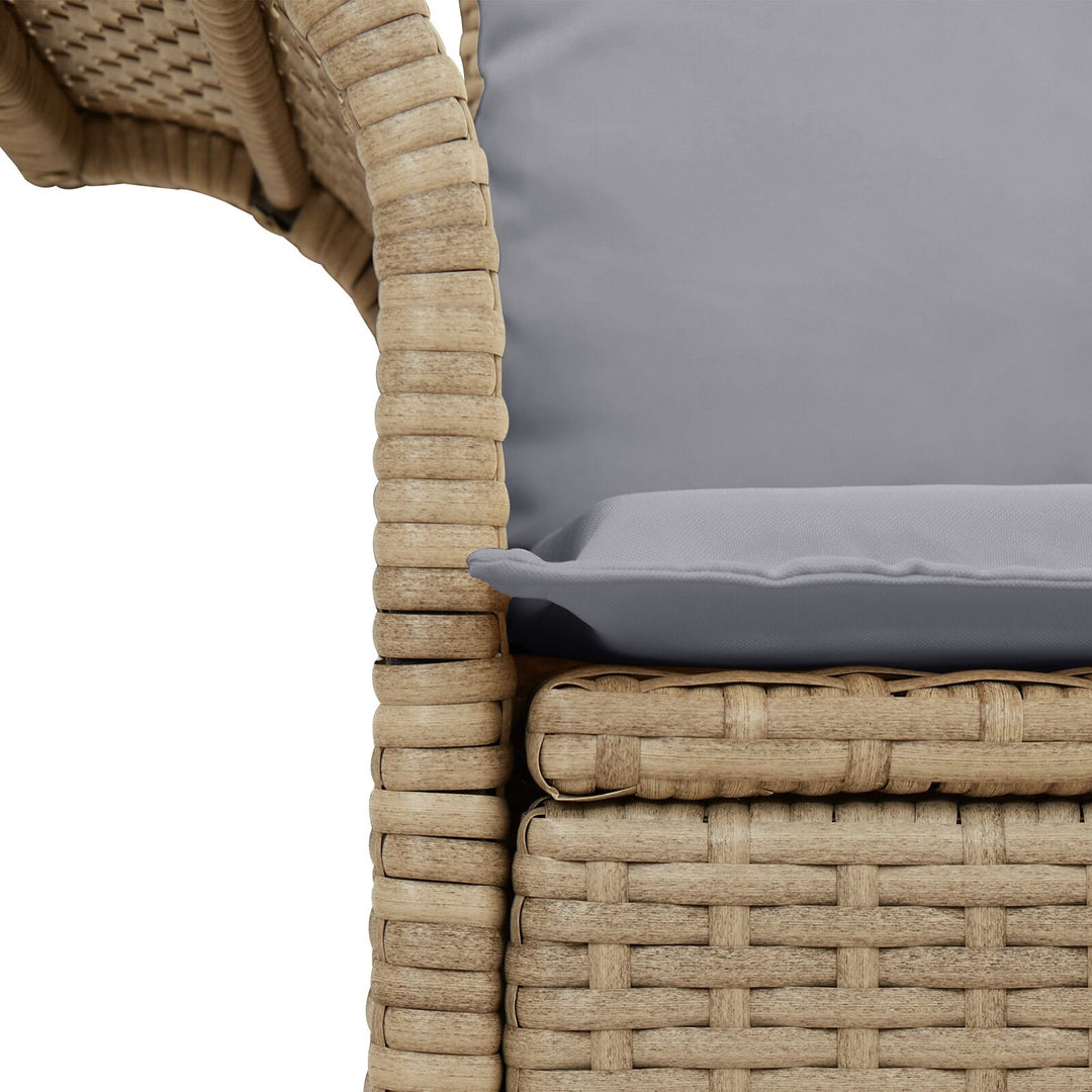 2-personers havensofa med puder Beige poly rattan