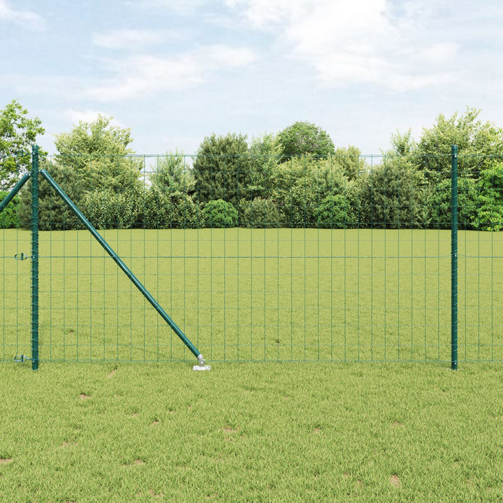 Eurohegn med 7 Spike Posts 1x10 m Galvaniseret Stål Grøn