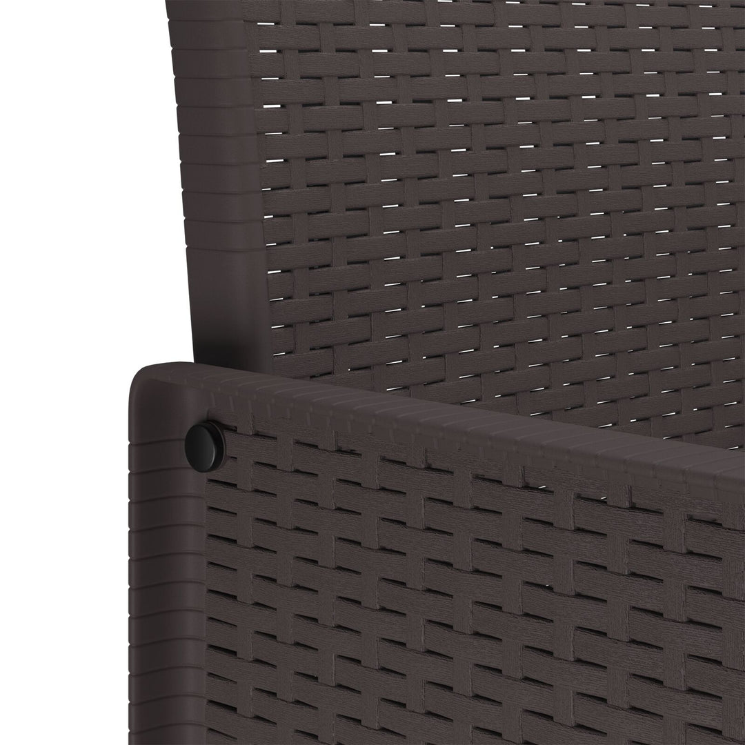 5 Del Havemøbelsæt Brun Poly Rattan