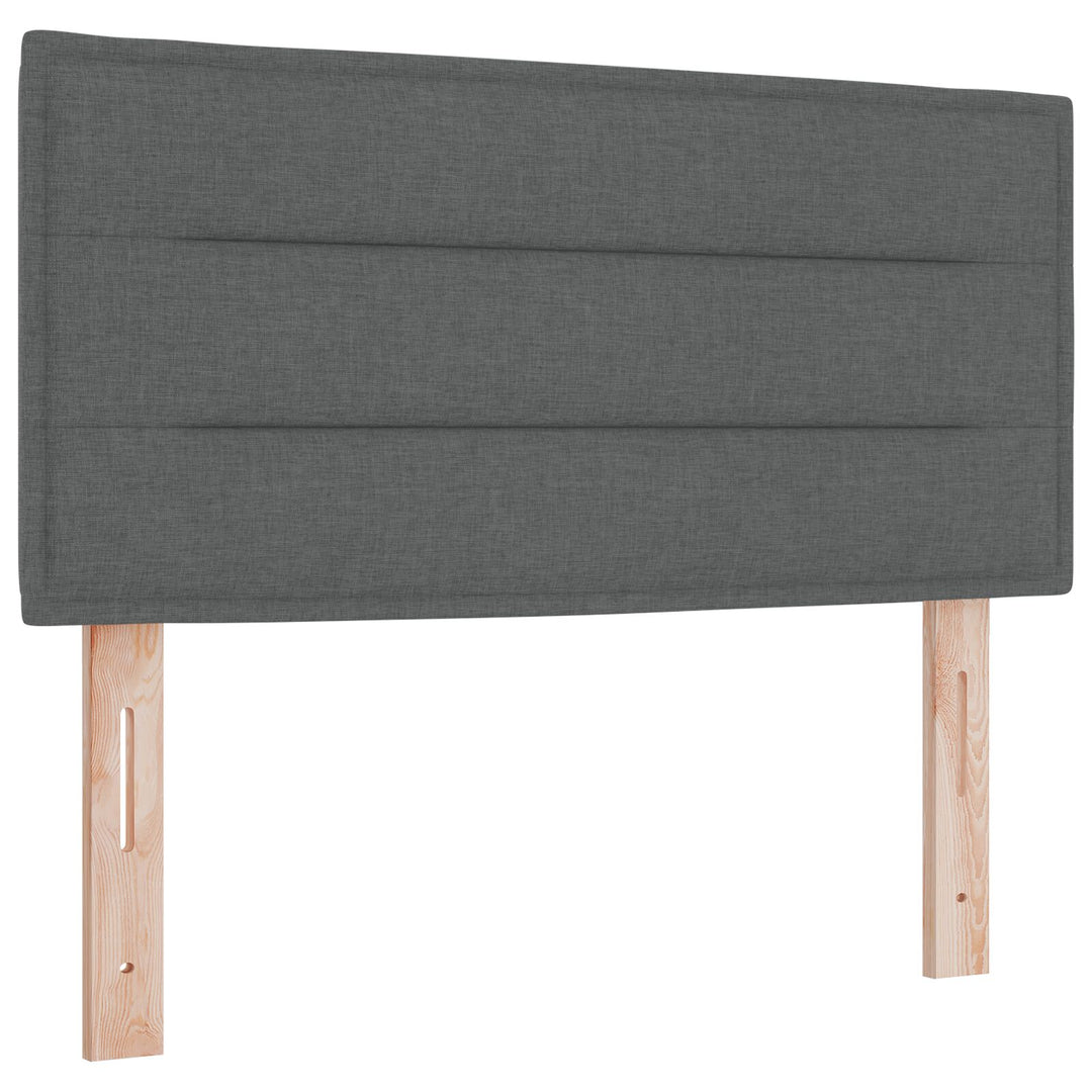 Sengestel med Madras Grå Stof 100 x 200 cm Box Spring Seng