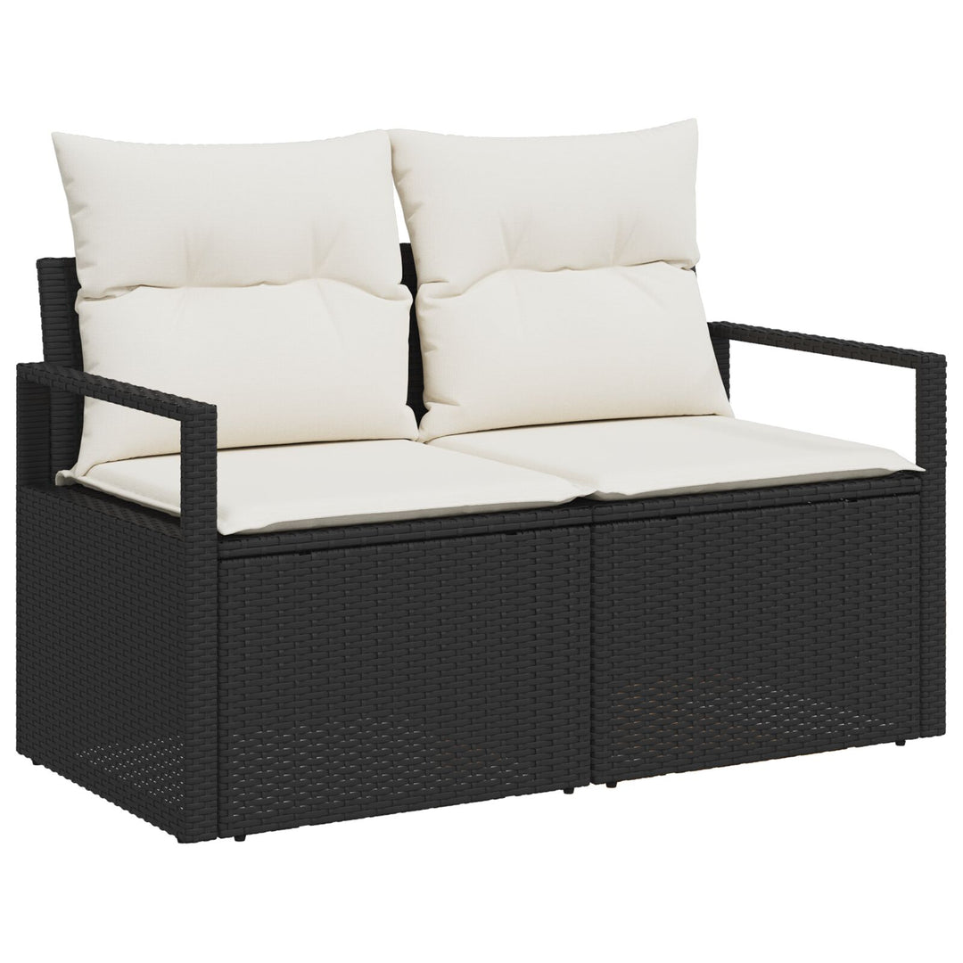 13-deles Have Sofa Sæt med Puder Sort Poly Rattan Akacie, vidaXL 2-personers Have Sofa med Opbevaring & Puder Sort Poly Rattan, vidaXL 4-deles Have Spisesæt med Puder Sort Poly Rattan Akacie