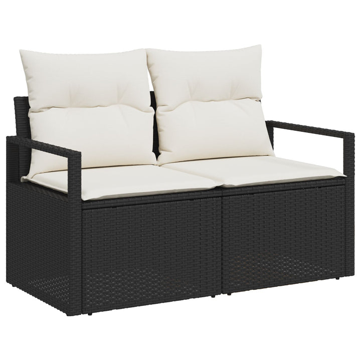 13-deles Have Sofa Sæt med Puder Sort Poly Rattan Akacie, vidaXL 2-personers Have Sofa med Opbevaring & Puder Sort Poly Rattan, vidaXL 4-deles Have Spisesæt med Puder Sort Poly Rattan Akacie