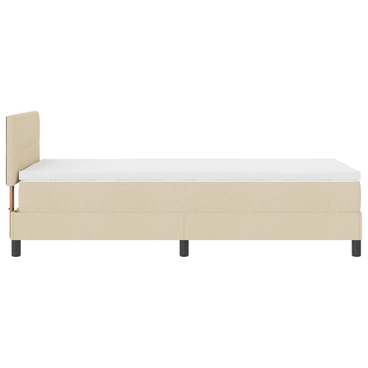 Sengestel med Madras Beige Stof 90 x 190 cm Sengemadras