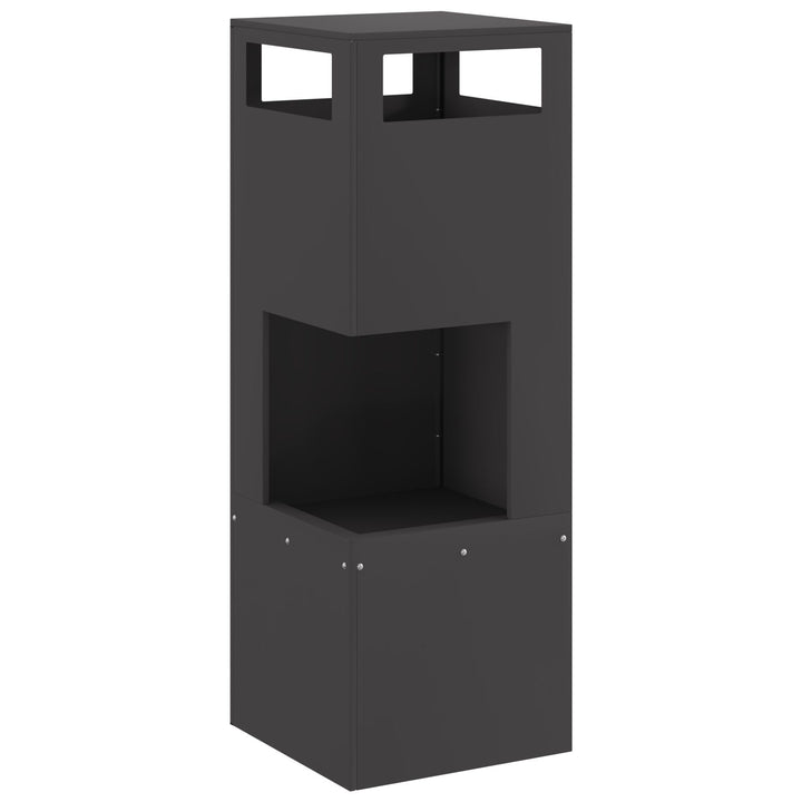 Fyrfadslys Fyrretræ Sort 35x35x100 cm Stål