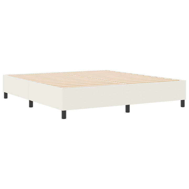 Box Spring Seng Cremefarvet Super King Corduroy Stof